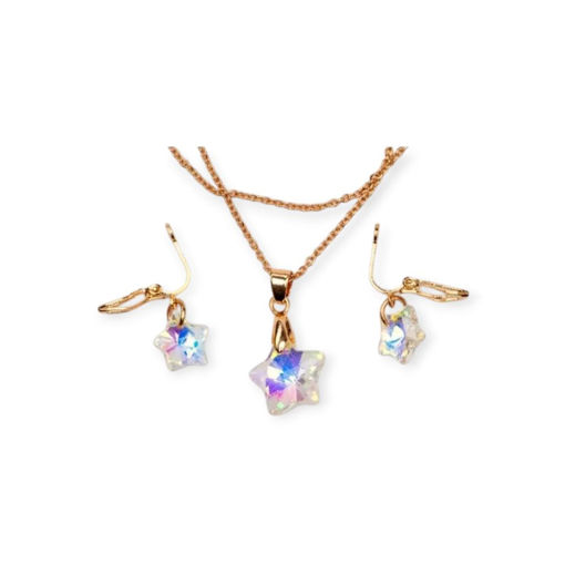 Picture of BOUTIQUE HOLOGRAPHIC STAR NECKLACE & EARRINGS